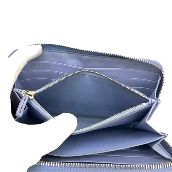 279 Fendi Vitello Liberty Rainbow Studs Leather Zip Around Long Wallet - Picture 6 of 10